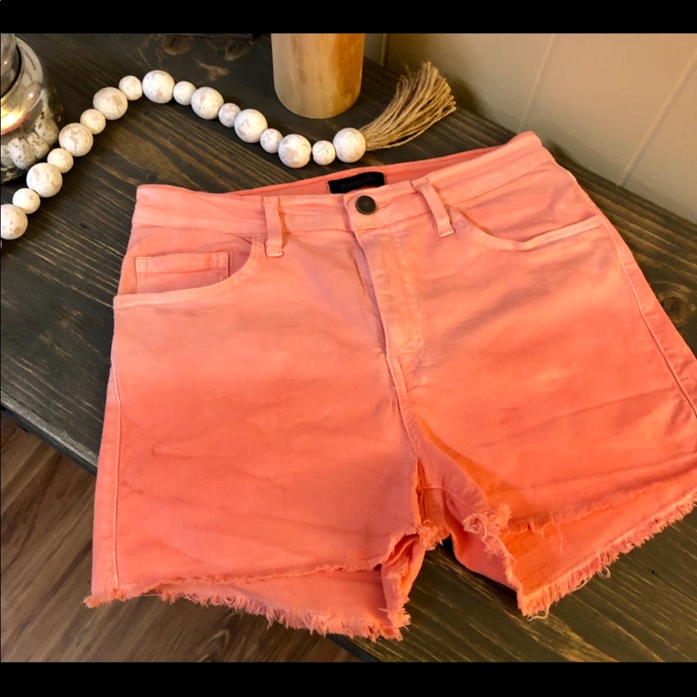 Monob Boutique Pink High-Waisted Jean Shorts